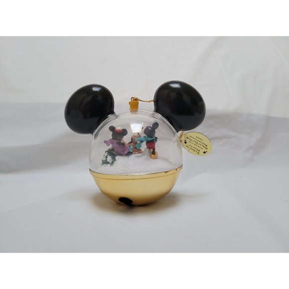 Mickey Mouse Snow Globe Ornament IT'S SNOW FUN WITHOUT YOU Bradford #A0169 COA - Picture 4 of 12